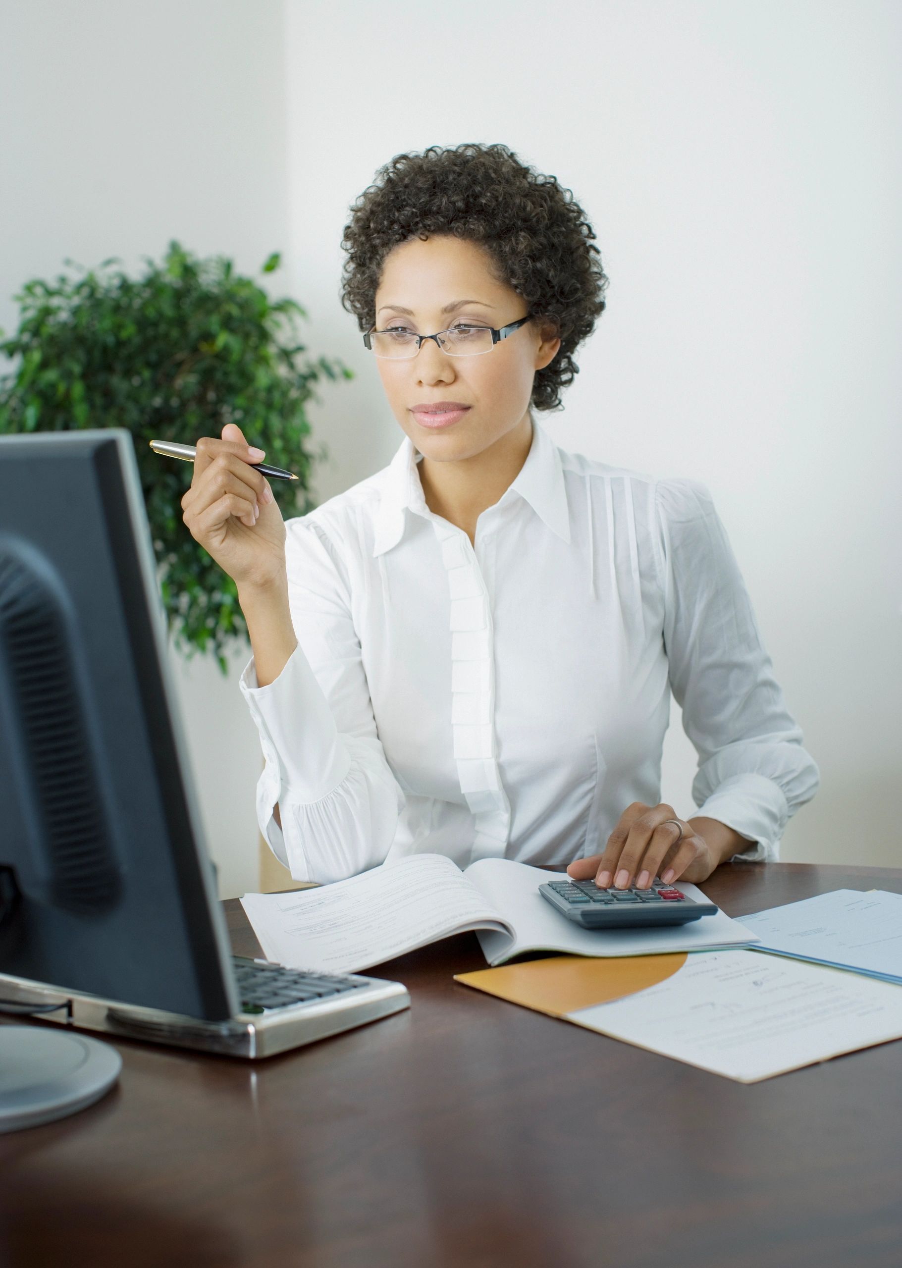 Businesswoman at desk